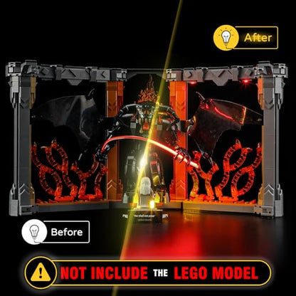 YEABRICKS LED Light Kit for Lego LOTR Balrog Book Nook 10367 - style: Only Light Balrog Book Nook