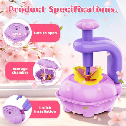 FUNZBO Craft for Girls Kids Ages 6-8-12 - Fabric Flower Making Bouquets Kit, Birthday Gifts for Age 3 4 5 6 7 Years Old Girl, Toddler Spring Summer Garden Toy