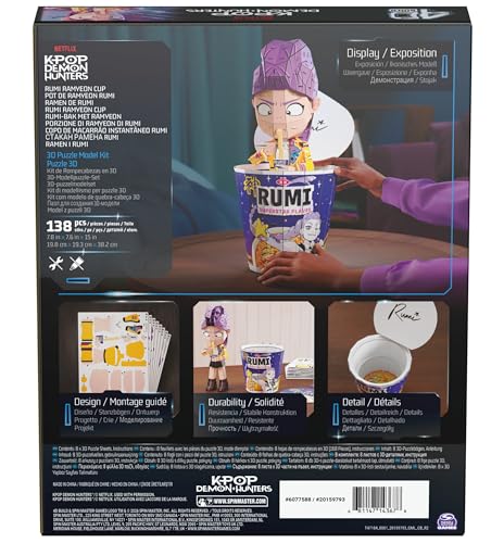 4D Build Kpop Demon Hunters Rumi in Ramyeon Cup 3D Puzzle Model Kit - style: Rumi in Ramyeon Cup,138 pcs