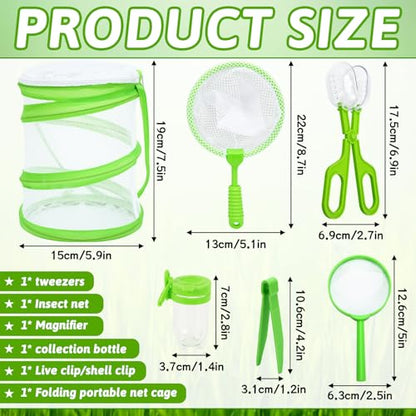 DECYOOL 7 Piece Insect Catcher Kit Butterfly Catching Set