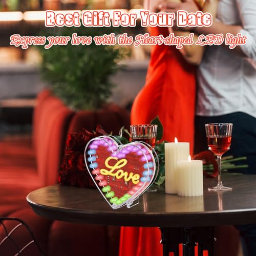 IS ICSTATION Heart Shaped LED Soldering Practice Kit, RGB LED Heart Circuit Soldering Project with Love Filament DIY Electronic Kit for College Solder Education Present for Lover