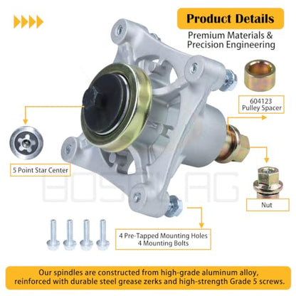 3PK 604214 Spindle Assembly with 603988 Spindle Pulley 791988 Belt - size: 3x604214E