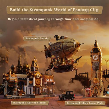 PANTASY Steampunk Airship Building Set for Adults - size: Steampunk Airship