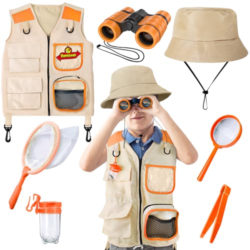 YOPINSAND Kids Explorer Kit & Bug Catcher Kit, Kids Outdoor Exploration Set - color: Orange