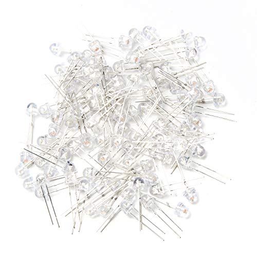 CHANZON 100 pcs 5mm Pink Straw Hat LED Diode Lights (DC 3V 20mA) - color: I) Pink (100pcs)