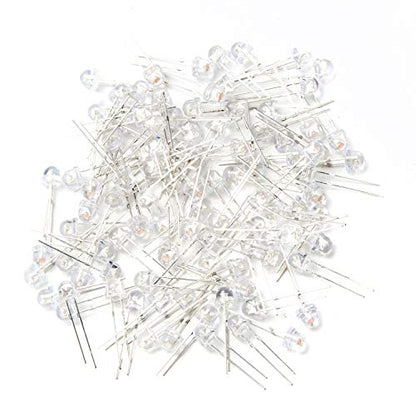 CHANZON 100 pcs 5mm Pink Straw Hat LED Diode Lights (DC 3V 20mA) - color: I) Pink (100pcs)