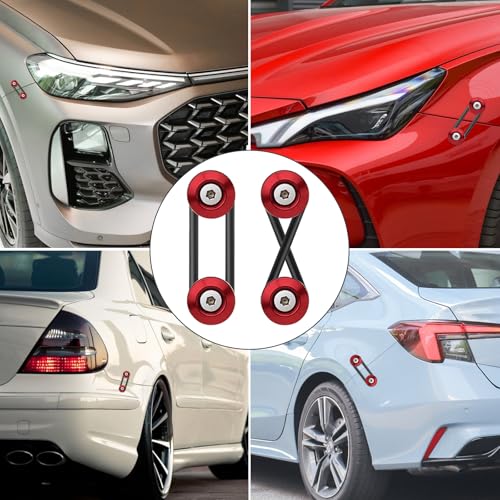 BFXM Universal Bumper Clips, Front Rear Bumper Quick Release Kit - color: Red, size: 4set
