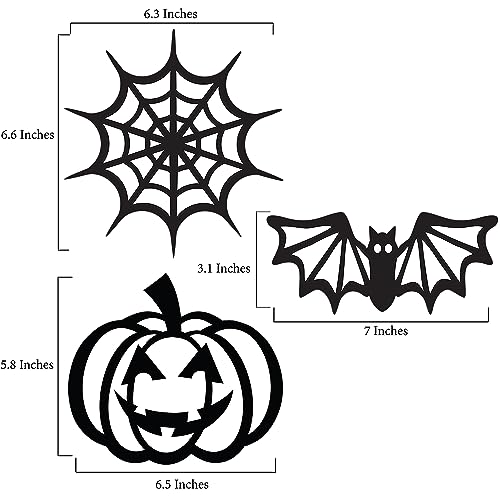 VHALE Suncatchers Craft 3 Sets (9 Cutouts) w Tissue Papers Stained Glass Effect Paper Sun Catcher Kit, Window Art, Classroom Crafts, Creative Art Projects, Kids Party Favors (Halloween) - style: Halloween