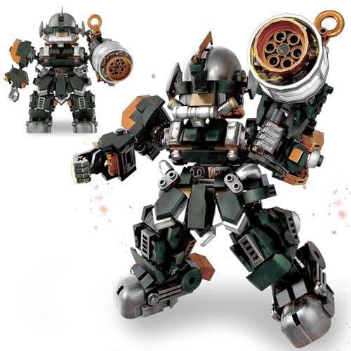 HIGH GODO Mech Robot Building Set, Destroy Warrior City Soldier Mech Model Building Kit with Weapons, Creative Cool Robots Toys Gift for Teens Adults 14+ (587 PCS) - style: Mech Robot Set