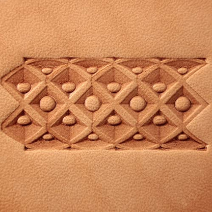 DandS ltd Leather Stamp Tool, Geometric, Professional Steel Craft Tool for Leatherworking, Embossing, Carving & Stamping Leather Projects, Belts Wallets & DIY Projects Compatible with Mallet #496