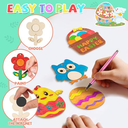 15pcs DIY Wooden Magnets - Eleanore's Diary Kids Arts & Crafts Painting Kit