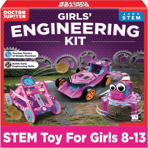 Doctor Jupiter Girls’ Engineering Kit for Kids Ages 8+, Birthday Gifts - style: Girls' Ultimate Engineering Kit: 8+