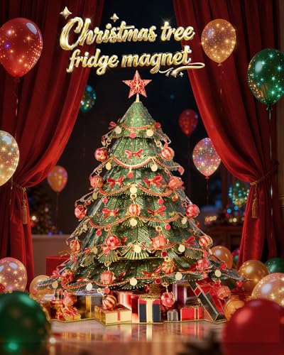 Piececool 3D Puzzles for Adults,Christmas Tree Metal Model Kit DIY Assembly Brain Teaser Puzzle, Best Gifts & Desk Decor