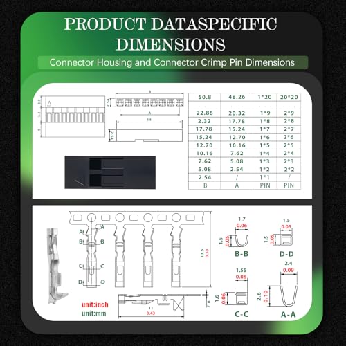 50 Sets / 150 Pieces for Dupont 2.54mm 2Pin Black Female Connector - size: 2-Pin Female, style: Black-Single Row