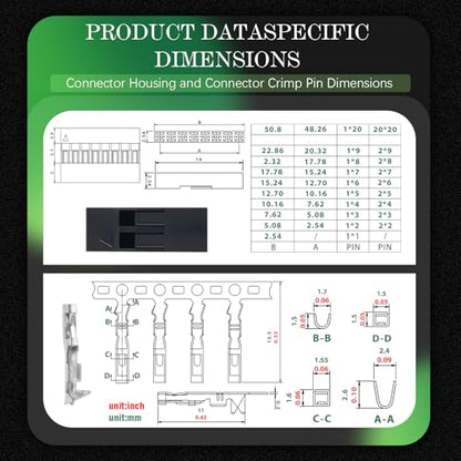 50 Sets / 150 Pieces for Dupont 2.54mm 2Pin Black Female Connector - size: 2-Pin Female, style: Black-Single Row
