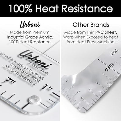 Tshirt Ruler Guide for Heat Press, Upgraded XL Vinyl HTV DTF Alignment - size: Upgraded Model (1 pack)
