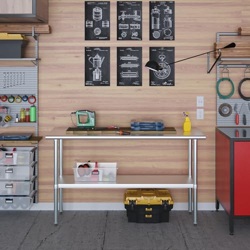 AmGood 18 in. x 60 in. Stainless Steel Work Table | Metal Kitchen Food Prep Table | NSF - size: 60 in. Long x 18 in. Deep without Wheels