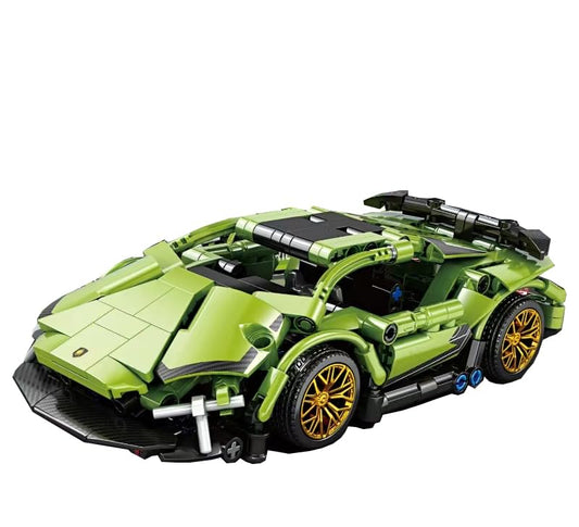 1:20 Technic Super Sports Cars Model Sets - 323 PCS MOC Building Block Car Raceing Engineering Toys, Collectible Sports Car Construction Kit for Girls Boys or Adults (Green) - color: Green