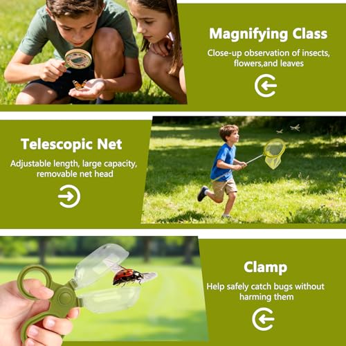 Wooden Bug Catcher Kit for Kids 3+, Bug Catching & Outdoor Explorer kit