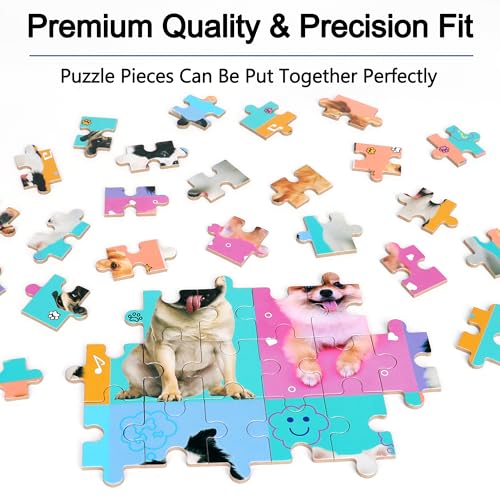 LELEMON Puzzles for Kids Ages 4-6,60 Piece Puzzles for Kids in Metal Box - color: Lovely Dog