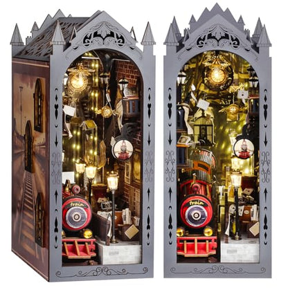 Spilay Book Nook Kit for Adults, Fantastic Miniature House Building Kit - color: Fantasy Train Platform