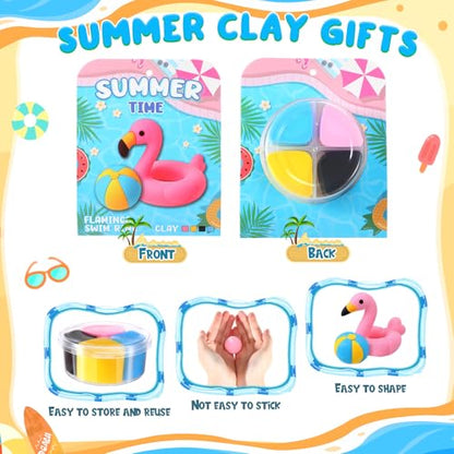 Capoda 18 Sets Summer Air Dry Clay Kits for Kids Back to School Gifts Bulk - style: Summer