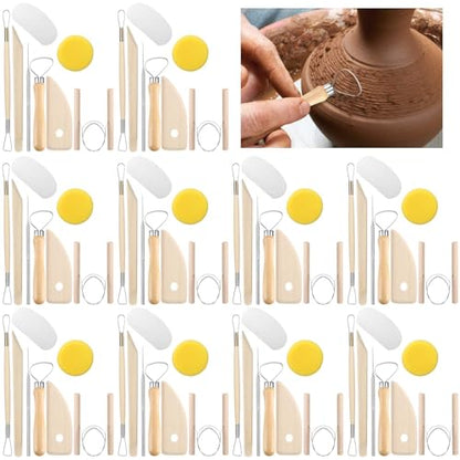Leriton 40 Pcs Pottery Clay Tools Kit Sculpting Clay Tool Carving Kit