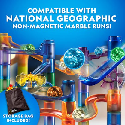 National Geographic Glow-in-the-Dark Motorized Marble Run for Kids 8-12 - style: 100-Piece Glow-in-the-Dark Marble Run