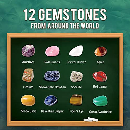 Gamerside Gem Dig Kit, 12 Real Gem Stone Crystals & Rocks, STEM Toys 6+ - color: Gemstone and Crystal Dig Kit