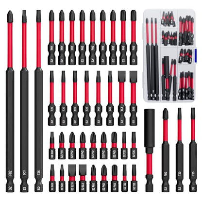 42-Piece Impact Screwdriver Bit Set, S2 Steel Magnetic Impact Driver Bits - style: 42Pcs Screwdriver Bits Set
