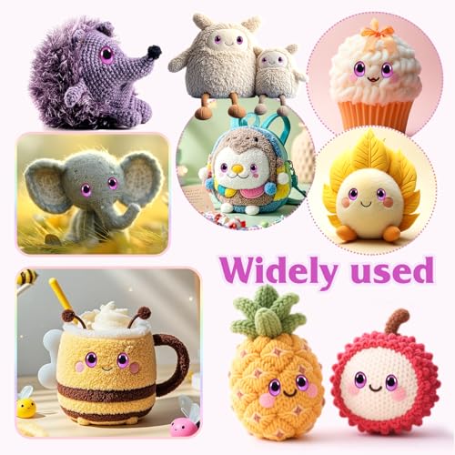 TOAOB 28pcs Purple Oval Safety Eyes with Washers 13 x 18mm Stuffed Animals Craft Plastic Doll Eyes for DIY Amigurumis Crochet Puppet Making - color: Purple