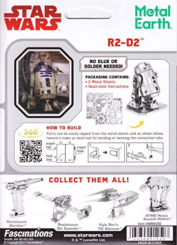 Fascinations Metal Earth Star Wars R2D2 3D Metal Model Kit