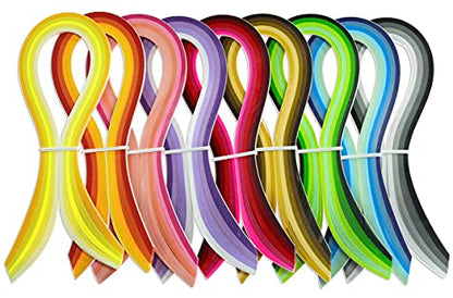 Zorfeter Multi-Color Quilling Paper Strips Kits, 3mm Width, 15" Length - size: Paper Width: 3mm
