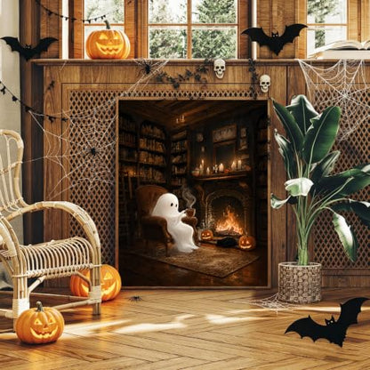 Halloween Paint by Numbers Kit for Adults,Paint by Number Adult Ghost 16x20 - color: Halloween Ghost Coffee, size: 16*20inch
