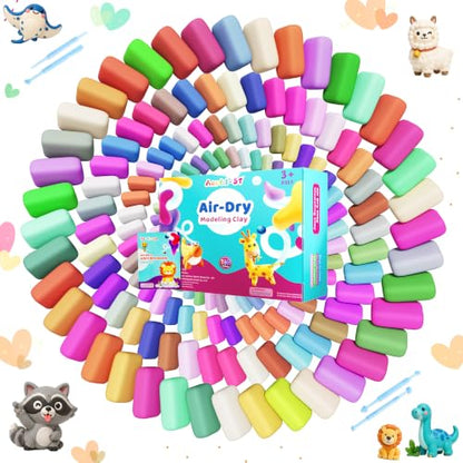 Aestd-ST Air Dry Clay 160 Colors, Modeling Clay for Kids, DIY Magic Clay
