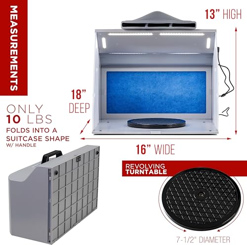 Master Airbrush Portable Airbrush Spray Booth Kit with Dual Exhaust Fans - color: Gray