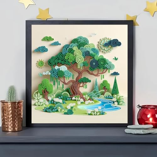 5D Diamond Art Kits for Adults,Tree Diamond Painting Kits 12 x 12 inch - color: SH6015