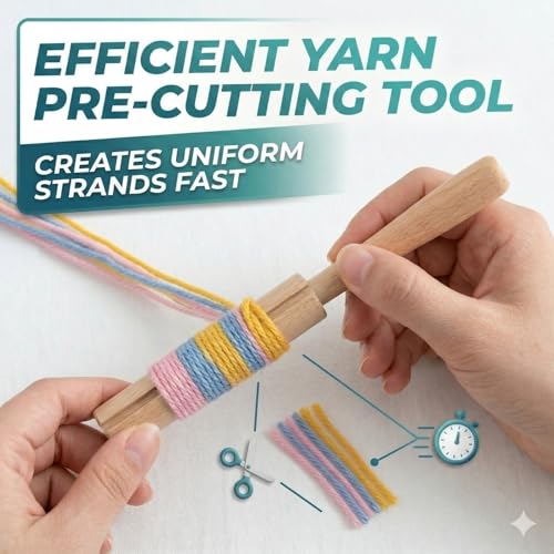 19.7x19.7 Inch Complete Latch Hook Canvas Kit - Includes Wooden Crochet Hook & Yarn Cutter Tool - DIY Rug Making Mesh Cloth Set for Crafting (19x19in Mesh +Hook+Cutter) - color: 19x19in Mesh +Hook+cutter