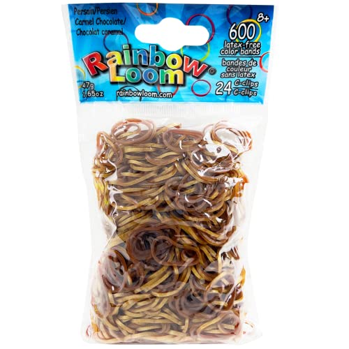 Rainbow Loom Rubber Plastic Bands Persian, Caramel Chocolate - color: Caramel Chocolate