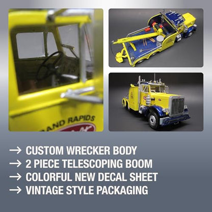 AMT Peterbilt 359 Wrecker Model Kit - 1/25 Scale Buildable Tow Truck for Kids and Adults (AMT1133)
