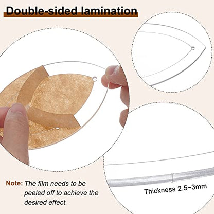 BENECREAT 7 Shapes Double Wedding Ring Acrylic Quilting Template, Transparent Acrylic Quilting Templates Rulers 2.5mm Thick for Woodworking, Quilting Sewing Needlework Craft - color: Wedding Ring Set - 7 Shapes