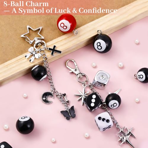 Wurosi 945PCS Bag Charm Kit Gold & Silver,Bag Charm Craft Supplies - color: 945 Pcs Gold+Silver Keychain Kit