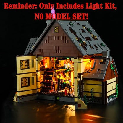 LED Light Set Compatible with Lego 21341 Disney Hocus Pocus: The Sanderson Sisters' Cottage Ideas Building Blocks Model - Model Set NOT Included