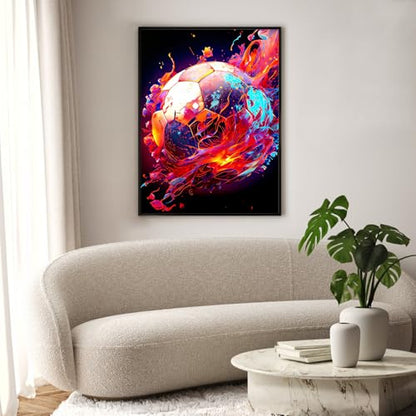 Diamond Art Kits for Adults & Beginners, Soccer Diamond Painting Kit - color: HMDPUS-26103