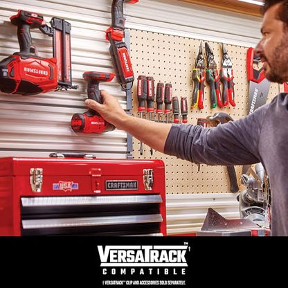 CRAFTSMAN V20 MAX Cordless Drill Driver and Impact Driver Set, Power Tool Set with 2 Batteries and Charger, LED Work Light, 2 Bits, Bag (CMCK200C2) - style: 2 Tool Combo Kit