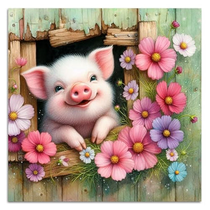 HITO Pig Diamond Painting Kits for Adults Pig Diamond Art Kits for Adults - color: G9467