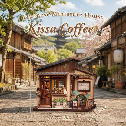 Fsolis Japanese Miniature House - DIY Book Nook Kit - color: Kissa Coffee