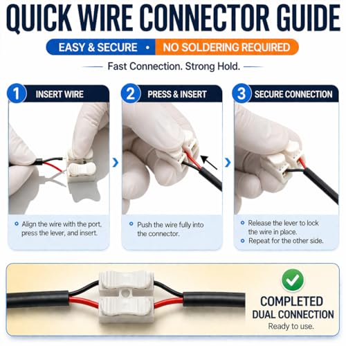 3.28ft Black USB Pigtail Cable 2-Pack with Wire Connectors - color: Wire Connectors&Black 3.28FT USB 2.0 Male