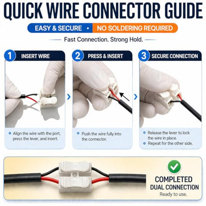 3.28ft Black USB Pigtail Cable 2-Pack with Wire Connectors - color: Wire Connectors&Black 3.28FT USB 2.0 Male