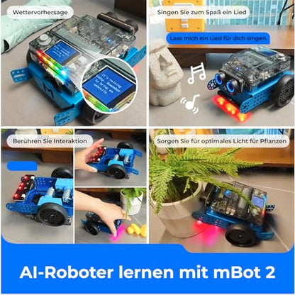 Makeblock mBot2 Coding Robot for Kids, Code Learning Support Scratch & Python Programming, Robotics Kit for Kids Ages 8-14 and up, Building STEM Robot Toys Gifts for Boys Girls (Pack of 2) - size: Set of 1 (Pack of 2)